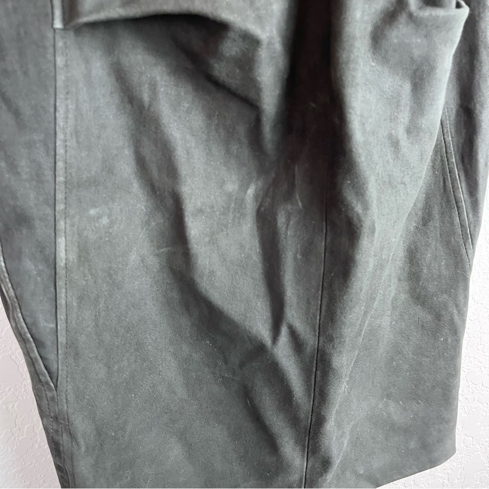 BRUNELLO CUCINELLI Leather Skirt US 2 Brown Stretch Ruched Women’s 2K Suede - Picture 5 of 13